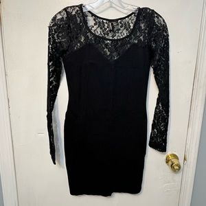 3/$25 Black H&M’s dress with floral lace top